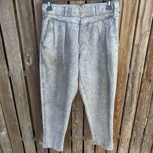 Vintage 80s Bugle Boy Jeans Pleated Gray Acid Wash